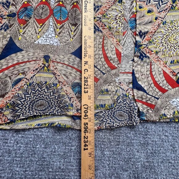 Umgee USA Cardigam Womens S/M Kimono Tribal Pom Pom Trim Sheer Open Boho Artsy - Picture 10 of 14